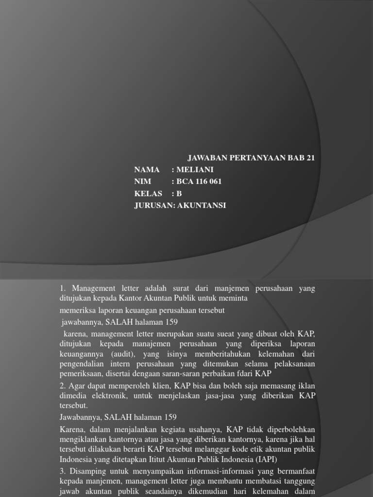 Audit Bab 21 | PDF