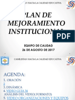 Plan de Mejoramiento Institucional Taller