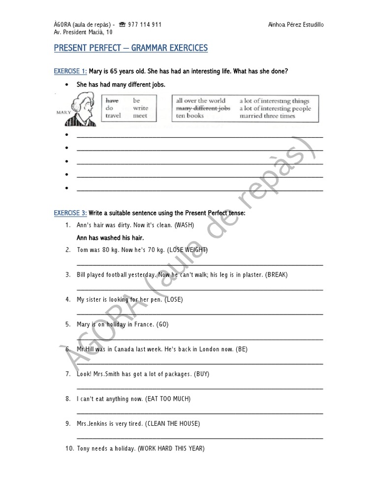 Present Perfect vs Past Simple Exercises | PDF | Grammar
