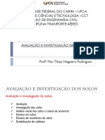 Aula 6 - Avaliação e Investigação de Solos