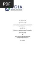 Stuart K. Pratt Consumer Data Industry Association Washington, D.C