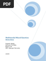 Multimodal Mixed Emotion Detection: Soumili Kundu M.Tech I.T (CWE) Roll No. 06 SET, Jadavpur University