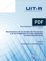 Nomenclatura de bandas de frecuencias y longitudes de onda en telecomunicaciones