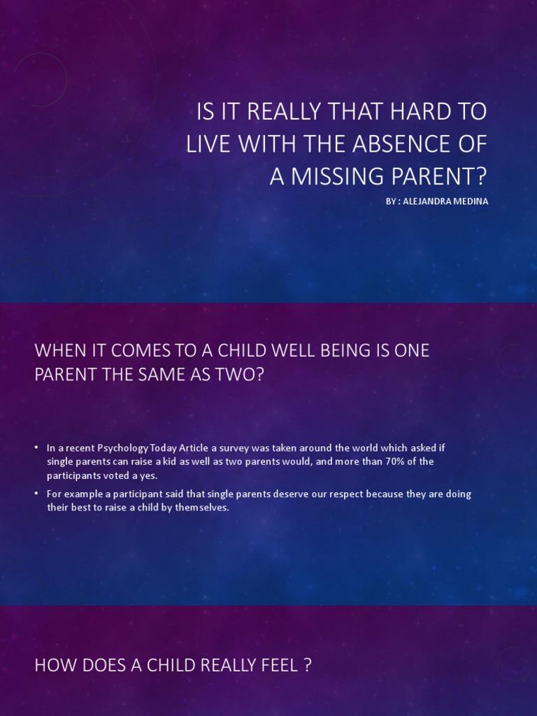 Impact of Growing Up with a Missing Parent | PDF