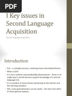 I Key Issues in Second Language Acquisition (MAJA)