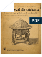 Programa Pacific Northwest Renaissance Conference: The Global Reanissance. 18 Noviembre 2014, Kelowna, Cánada
