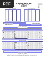 Stardust Spacecraft: Scale Model Parts Sheet 1