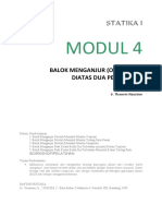 Modul 4 Balok Menganjur Diatas Dua Perletakan PDF