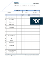 Lista de Cotejo de Observación de Laboratorio de Caratulas.