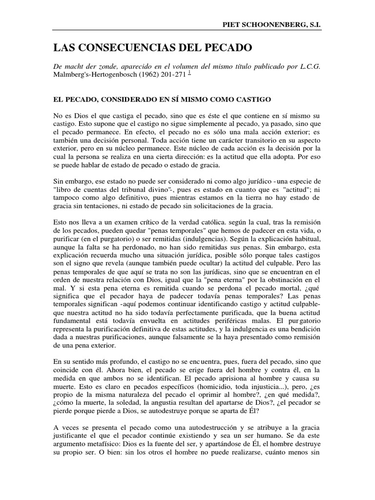El Pecado y Sus Consecuencias | PDF | Gracia en el cristianismo | Pecado
