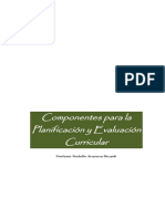  COMPONENTES PARA LA PLANIFICACION Y EVALUACION CURRICULAR 