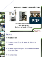 Pruebas Especiales en Carpetas Asfálticas PDF