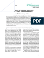 Potentiation of Vertical Jump Performance During A Snatch Pull Exercise Session.