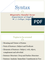 Understanding Syntax: Key Concepts