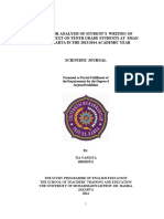 An Error Analysis of Student'S Writing of Recount Text On Tenth Grade Students at Sman 106 Jakarta in The 2013/2014 Academic Year