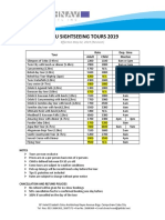 CEBU TOURS TARIFF 2019 Tourdesk Final Rate Effective May 02 2019 PDF
