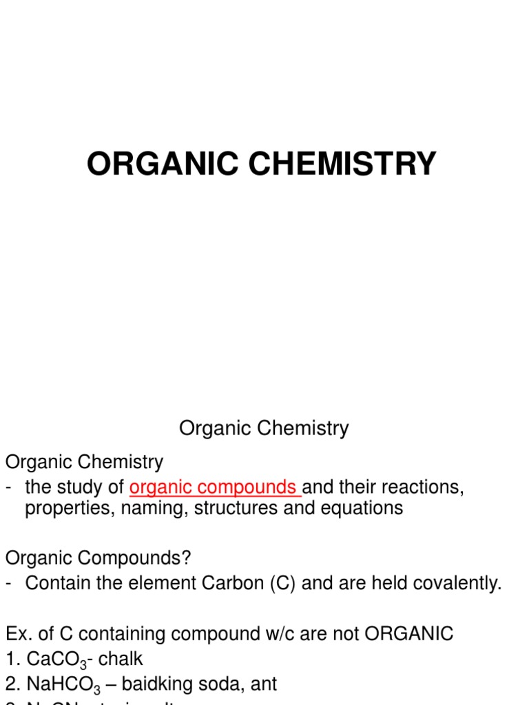 Understanding Organic Chemistry Basics | PDF | Covalent Bond | Chemical ...