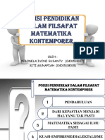 Posisi Pendidikan Dalam Filsafat Matematika Kontemporer