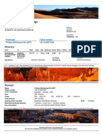 Electronic Ticket Receipt: Itinerary