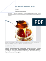 Honey Can Reverse Antibiotic Resistance