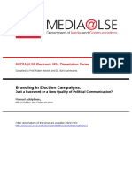 Branding in Election Campaigns:: Media@Lse Electronic MSC Dissertation Series