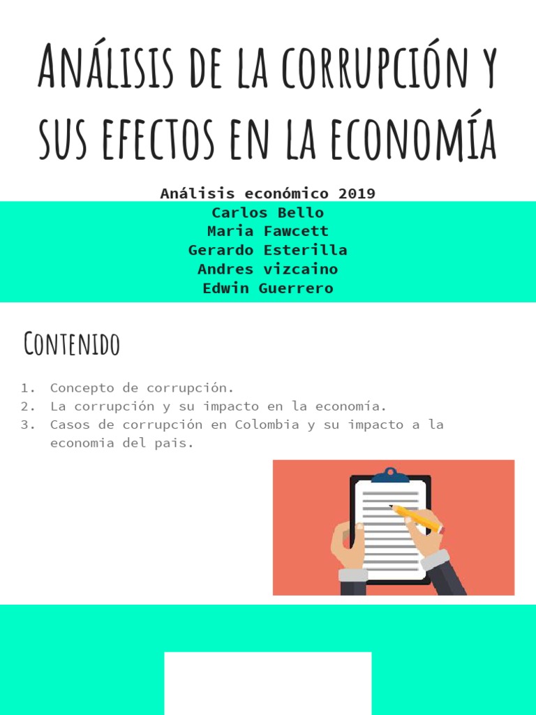 Análisis De La Corrupción Y Sus Efectos En La Economía Pdf