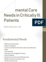 Fundamental Care Needs in ICU