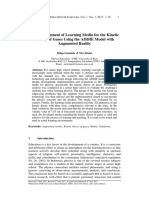 The Development of Learning Media For The Kinetic Theory of Gases Using The ADDIE Model With Augmented Reality