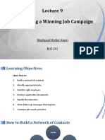 Shafquat Alam - BUS 251 - Lec 11 - Conducting A Winning Job Campaign