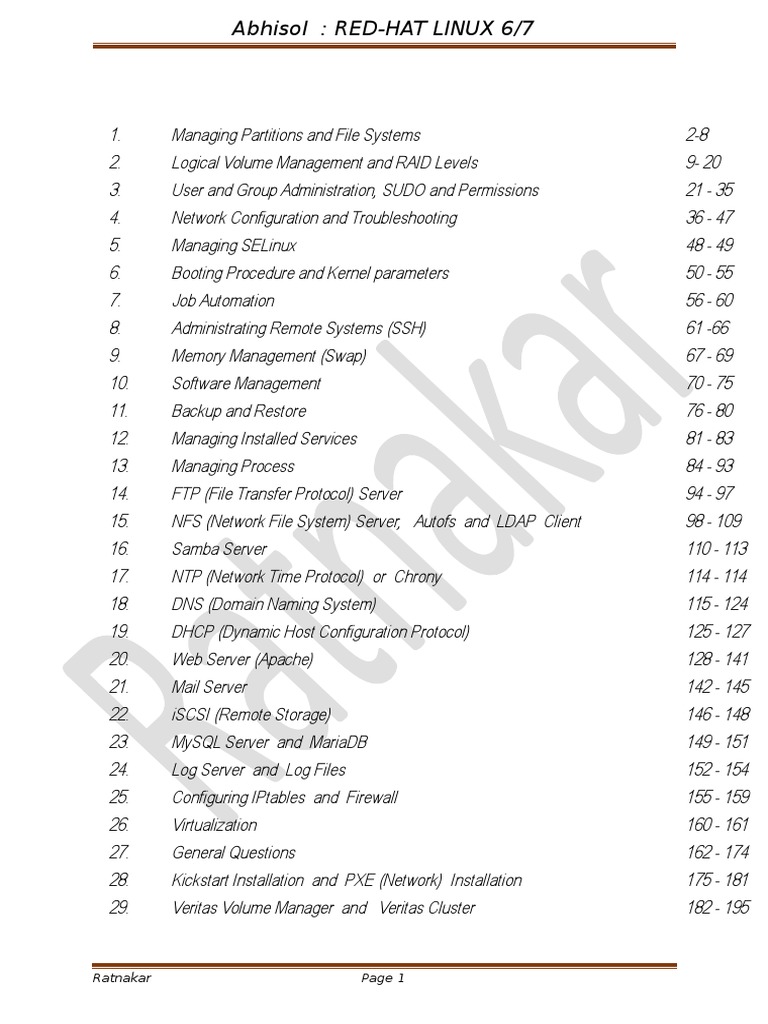 Red Hat Linux 6/7 Administration Guide | PDF | Sudo | Data Management