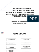 Estudio de La Gestión de Proyectos de Infraestructura Mediante El Modelo de Núcleo Ejecutor en Foncodes, Iquitos Período 2010 - 2013