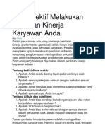 Cara Efektif Melakukan Penilaian Kinerja Karyawan Anda