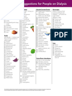 Grocery List Suggestions For People On Dialysis: Meat/Protein Foods Vegetables Breads/Cereals/Grains Beverages