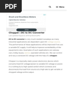 Chopper DC To DC Converter