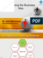 Evaluating The Business Idea: Dr. Asif Mahmood