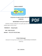 Debre Berhan University: Review On Male Sterility in Plants and Its Utilization in Maize Hybrid Seed Production