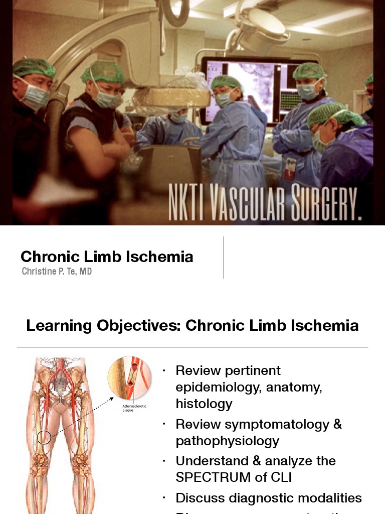 Chronic Limb Ischemia | PDF | Ischemia | Angiology
