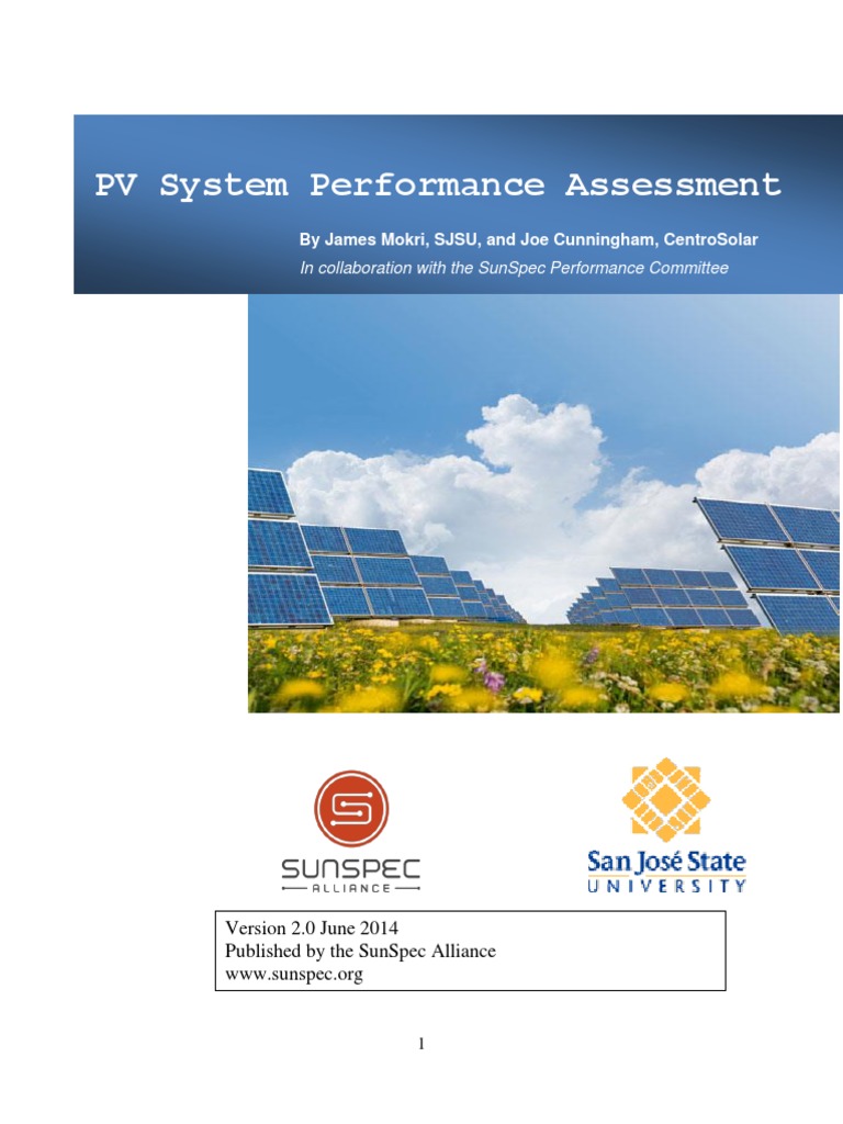 PV System Performance Metrics Guide | PDF | Regression Analysis ...