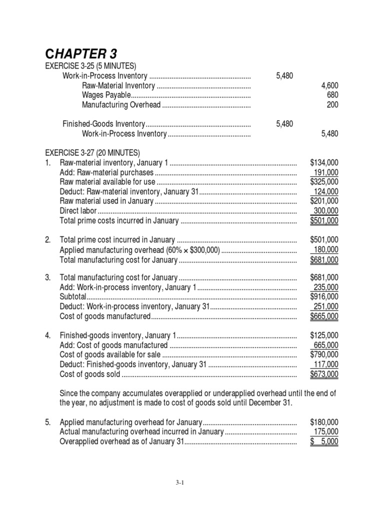 Ch03 Solutions | PDF | Cost Of Goods Sold | Inventory
