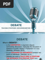 Debate: Teaching Strategies: Discussion Method