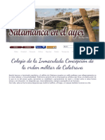 Colegio de La Inmaculada Concepción de La Orden Militar de Calatrava. Salamanca