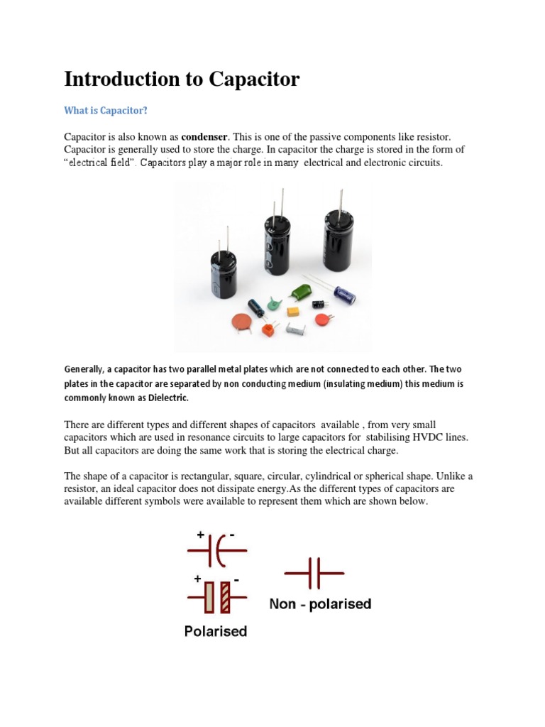 Capacitors | PDF | Capacitor | Capacitance