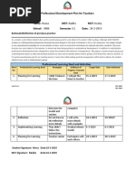Professional Development Plan For Teachers: Rationale/Reflection of Previous Practice