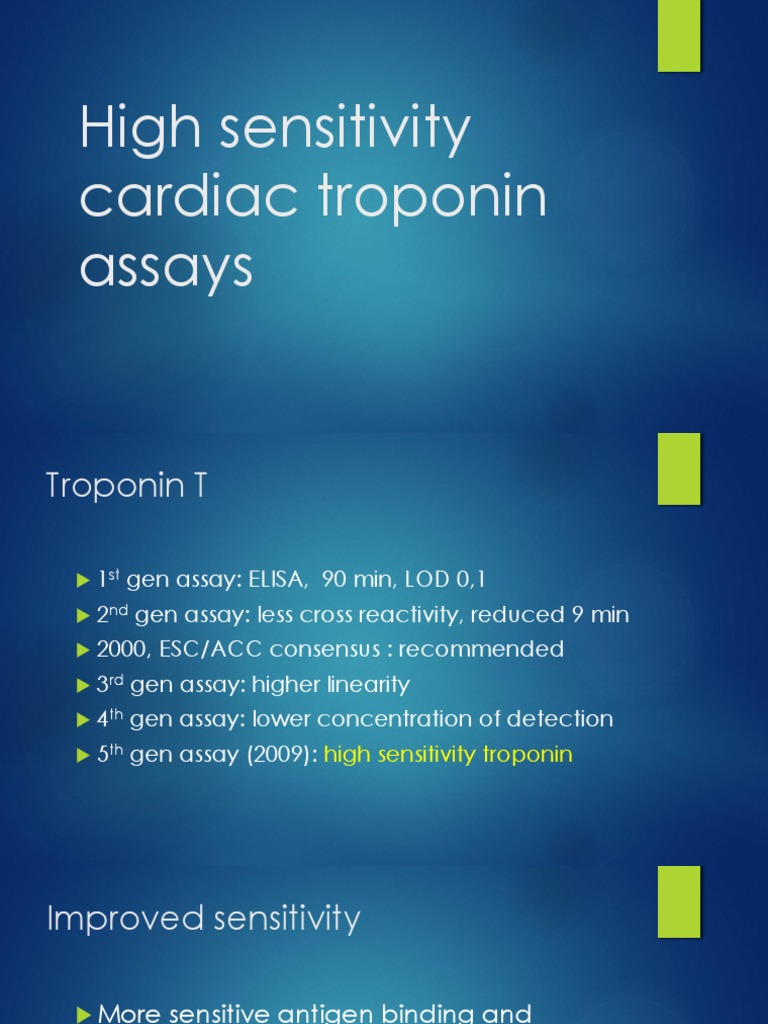 HS Cardiac Troponin Assays | PDF