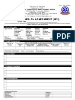 Rapid Health Assessment (Mci) : Event Title