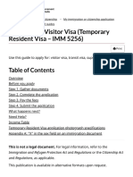 Applying For Visitor Visa (Temporary Resident Visa - IMM 5256) - Canada - Ca