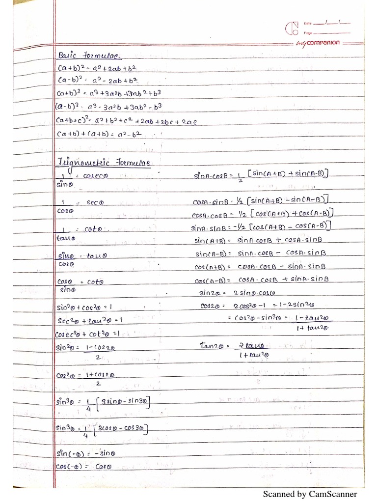 AM Formulae Book | PDF