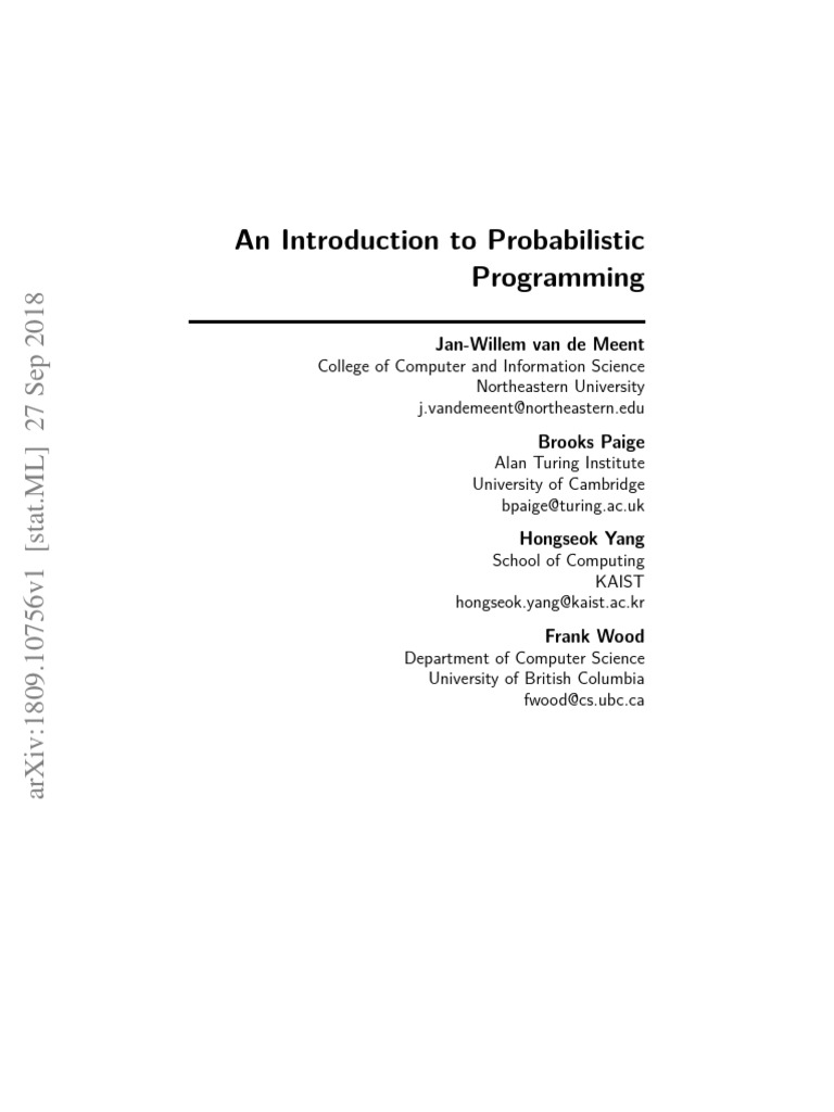 Intro to Probabilistic Programming | PDF | Mathematical Model | Machine ...