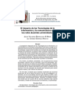 El Impacto de Las Tecnologías de La Información y La Comunicación en Los Roles Docentes Universitarios