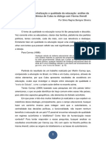 Autoritarismo, Centralização e Qualidade Da Educação - Análise Da Vantagem Acadêmica de Cuba No Diálogo Com Hanna Arendt